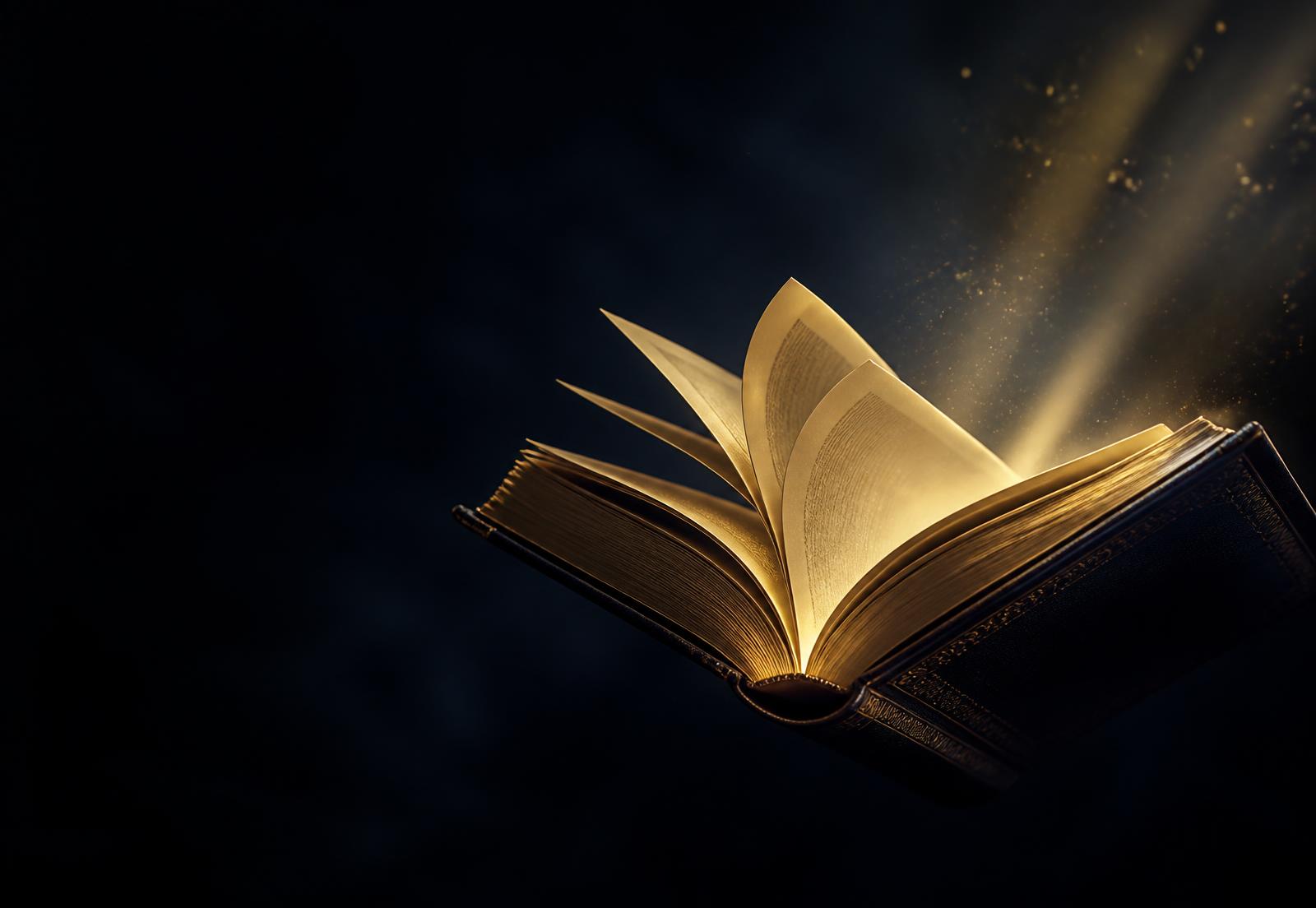 كتاب مضيء يرمز للمعرفة الرقمية